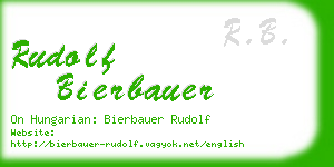 rudolf bierbauer business card